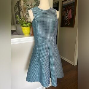 Armani exchange  blue mermaid fit flare sleeveless dress 6